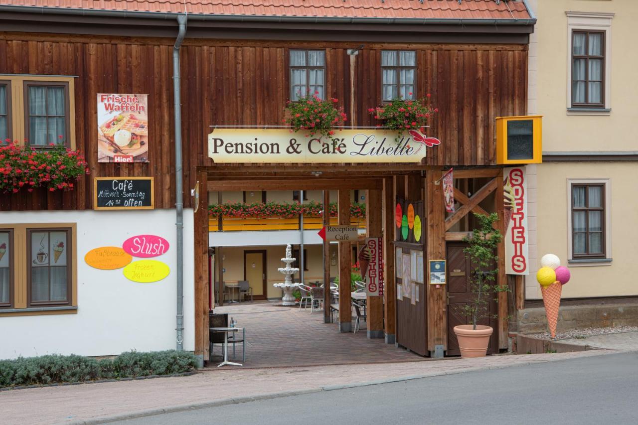 Pension-Cafe-Libelle Elxleben bei Arnstadt Exteriör bild
